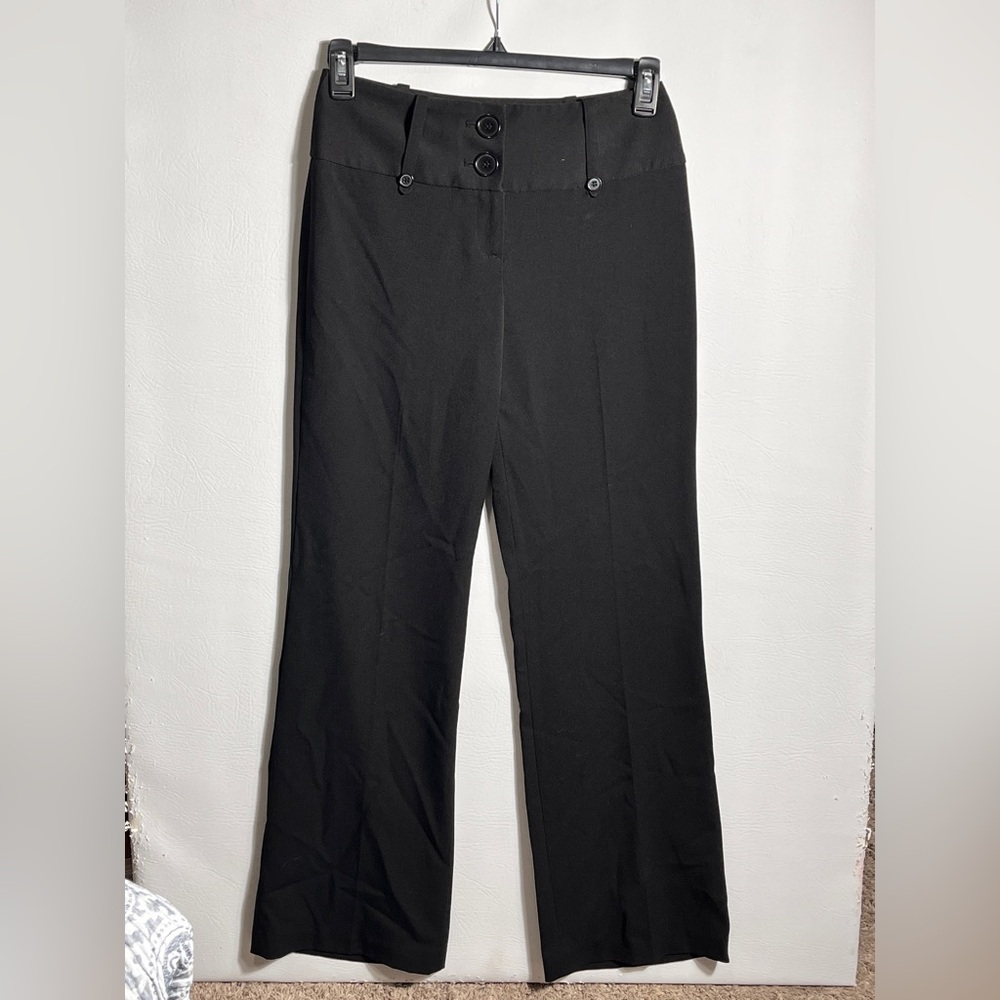 Dalia Collection Black Wide Leg Dress Pants sz 4